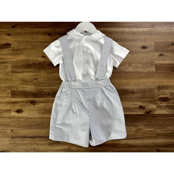 Florence Eiseman Grey Seersucker 3 Piece Eton Suit 3T - Picture 3 of 15